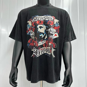 Atacado Simples Simples Logotipo Personalizado Saint t Shirt Hot Mangas Curtas Verão Homens Roupas de Algodão Men's Sport T Shirts para Homens - Product Image 1