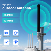 Antena de Fibra Óptica Omnidireccional Vertical para Exteriores, Lora 868MHz 915MHz, Impermeable, Resistente a los Rayos UV, Alta Ganancia 3dbi 8dbi 10dbi 12dbi