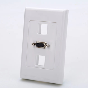 Screwless Úc <span class=keywords><strong>VGA</strong></span> tấm Tường với <span class=keywords><strong>2</strong></span> cổng <span class=keywords><strong>Keystone</strong></span> lỗ trắng tấm Tường - Product Image 1