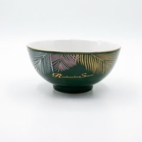 Services de table en céramique plaquée or de luxe pour mariage avec bordure dorée pour hôtel, assiettes et bols en porcelaine plaqués or