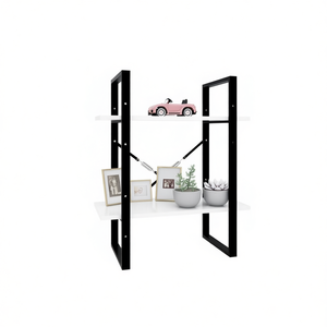 Étagère bibliothèque élégante en bois d'ingénierie blanc 23,6 po x 11,8 po x 27,6 po, petite étagère de salon - Product Image 1