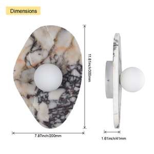 Lámpara de Pared de Mármol Natural de Diseño Moderno para Decoración del Hogar, Lámpara Decorativa de Ambiente Nórdico para Sala de Estar, Dormitorio y Pasillo - Product Image 3