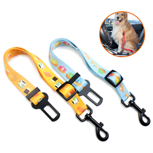 Custom Adjustable Sublimation Printed Logo PP Nylon Polyester Safety Perros Mascota Pet Cat <strong>Dog</strong> Leash Car Seat <strong>Belt</strong> - Product Image 4