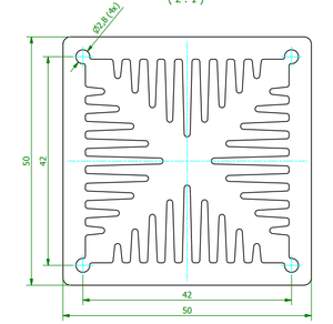 <span class=keywords><strong>40x40</strong></span> 50x50 30x30 TUBE MOS haute puissance refroidi par air profil module anti uav dissipateur thermique en aluminium extrudé avec ventilateur axial - Product Image 5