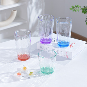 <span class=keywords><strong>Gobelet</strong></span> en <span class=keywords><strong>plastique</strong></span> PC <span class=keywords><strong>imitation</strong></span> verre cristal dégradé bicolore, couleur unie, été 2024 - Product Image 3