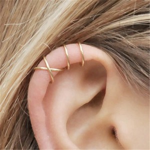 1 Paire de Boucles <span class=keywords><strong>d</strong></span>'Oreilles Clip-on en Acier Inoxydable avec Strass en Cristal, Hélix Cartilage, Sans Perçage, Réglables, Cadeau pour Femmes et Hommes - Product Image 4