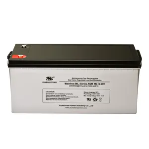 12V 200AH Profonda del Ciclo AGM/GEL Solare Batteria SMF UPS Batterie di Backup di Archiviazione