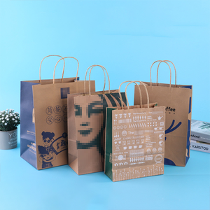 Sac de shopping en papier kraft personnalisé avec poignée, logo imprimé pour les plats à emporter de sushi, laminage, manipulation - Product Image 4