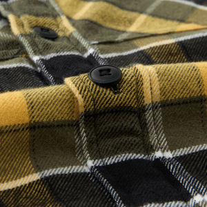 Chaqueta de Franela a Cuadros para Hombre, Gruesa, 100% Algodón, Cortavientos, Cálida, Acolchada, Informal, para Invierno - Product Image 2