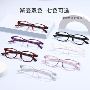 Montura de gafas para mujer Tr90, montura rectangular completa, gafas ligeras de color rojo vino para uso informal de negocios - Product Image 5