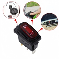 Interrupteur à bascule LED KCD3 3 broches 2 positions ON-OFF, interrupteur à bascule 12V 20A pour bateau, modification automobile, contrôle de l'alimentation