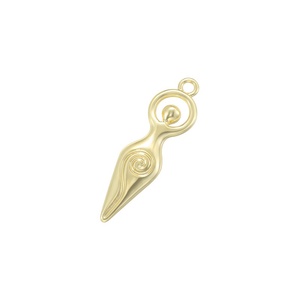 Pendentif en cuivre JINYUAN Spirale Trèfle Déesse Zircon, Breloques Mains Entrelacées (Grande main tenant petite main) pour la Fête des Mères, pour la fabrication de bijoux - Product Image 5