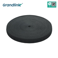Noir Bouton Trou Tricot Tressé Bande Élastique Stretch Bobine Plat Ceinture Élastique 1 Pouce X 10 Yard Rouleau Bobine Perruques Autre Sangle