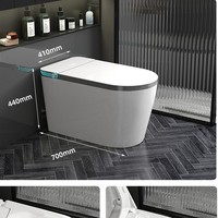 Nouvelle toilette intelligente pour la maison, grande taille 70 cm, automatique, à commande vocale, anti-éclaboussures, intégrée, en acier inoxydable