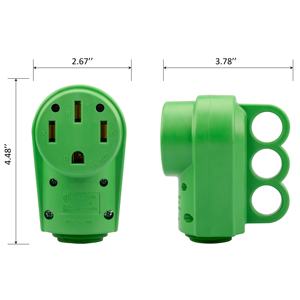 Prise femelle NEMA 14-50R de remplacement, 50 ampères, pour <span class=keywords><strong>camping</strong></span>-<span class=keywords><strong>car</strong></span>, 125V/250V, homologuée ETL - Product Image 3