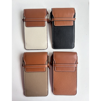 Grandbag - Portefeuille pour téléphone portable en cuir véritable pour femmes - Petit sac à bandoulière - Mini sac à bandoulière pour téléphone portable pour femme