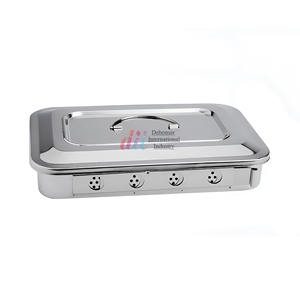 Boîte à instruments dentaires professionnels en acier inoxydable avec couvercle et poignée encastrée – Meilleur fournisseur en gros - Product Image 3