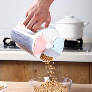 キッチンオーガナイザーボード空気タイトプラスチックコンパートメント冷蔵庫収納食品シリアルティーコーヒーホームキャニスター瓶セット - Product Image 3