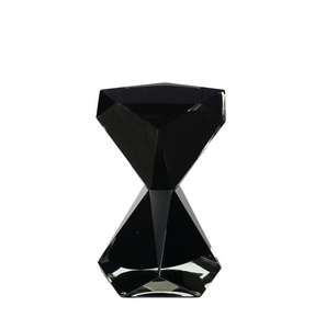 Mesa Auxiliar Metálica Geométrica Moderna con Facetas - Mesa de Centro de Lujo Contemporánea con Forma de Diamante - Product Image 1