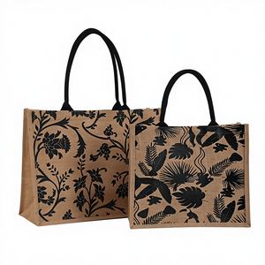 Bolsa de Compras de Yute Ecológica de Doble Capa con Impresión Personalizada para Supermercados y Centros Comerciales, Alimentos y Herramientas - Product Image 1