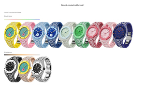 Upro สายนาฬิกาโลหะผสมสังกะสีประดับพลอยเทียมแฟชั่นสำหรับ AP-Swatch ชุดดัดแปลงเพชรแบบรอยัลป๊อปแวววาวสำหรับนาฬิกาพก - Product Image 2