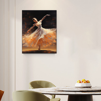 Vente chaude bricolage peinture à l'huile par numéros la fille danse Ballet image personnalisée peinture par numéros ensemble décor à la maison