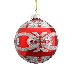 उच्च गुणवत्ता क्रिसमस गिलास गेंदों Baubles क्रिसमस पेड़ फांसी आभूषण क्रिसमस सजावट लाल कांच क्रिसमस गेंद