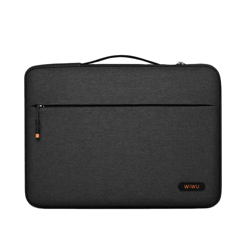 WiWU Water Resistant Polyester Laptop Sleeve with TPU Handle Protect Notebook Tablet Carrying Case with Soft Lining 14-15.6 inch