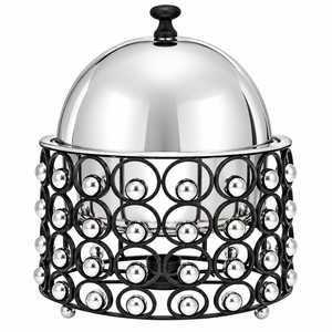 Recipiente para buffet de acero inoxidable con doble aislamiento, con bandeja para alimentos y tapa, para aplicaciones de catering. - Product Image 3