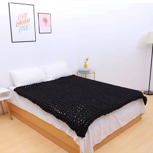 Livraison moderne d'une seule pièce Couverture tricotée en polyester recyclé épais épaisse pour jet lesté - Product Image 2