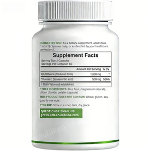 L-Glutathionecapsules met 98% zuiverheid |   Plus vitamine C, actieve gereduceerde vorm van antioxidant, ondersteunt de ontgifting en de immuungezondheid - Product Image 2