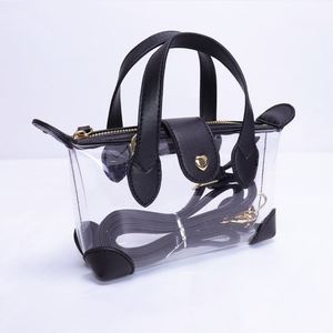 Fashionable Women's PVC <b>Mini</b> <b>Tote</b> Shoulder <b>Bags</b> Zipper Waterproof Crossbody <b>Bag</b> Clear Custom DIY Portable Travel Messenger <b>Bag</b> - Product Image 4