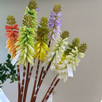 Rangkaian Bunga Hyacinth Buatan Torch Lily untuk Natal, Paskah, Pernikahan, Dekorasi Luar Ruangan, Sutra Buatan Tangan, Realistis, Indah, untuk Lanskap