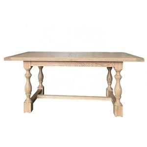 <span class=keywords><strong>Table</strong></span> de banquet rectangulaire rustique en chêne massif, style antique français, pour mariage, salle à manger, cuisine, extérieur, fête, D1840-180 - Product Image 3
