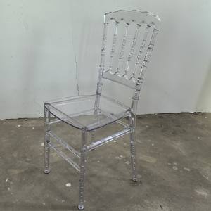 Vente chaude une pièce en résine transparente chaise napoléon chaise chiavari chaise de mariage en résine de cristal - Product Image 4