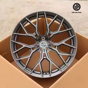 168 Ruedas Forjadas Monobloque de 5 Radios en Color Gris Mate Personalizadas de 19-24 Pulgadas para BMW, Audi, <span class=keywords><strong>Honda</strong></span>, Toyota, Nissan, Tesla Model 3, Y, X - Product Image 1