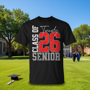T-shirt de remise des diplômes pour les seniors de la classe de 2026, design Twenty 26 - Product Image 3