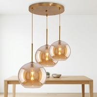 Lustre en verre décoratif moderne pour hôtel, villa, restaurant, bar, café, éclairage de plafond intérieur
