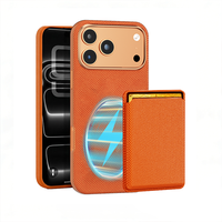 Étui de téléphone magnétique tissé de haute qualité pour iPhone 17 12 13 14 15 16 Pro Max avec porte-cartes et protection intégrée