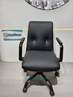 Fauteuil de bureau moderne en cuir PU de Foshan avec dossier haut et moyen, appui-tête pivotant, accoudoirs, idéal pour la maison ou le bureau de direction