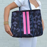 Sac à main polyvalent mode femmes automne été plage imperméable camouflage design Sac fourre-tout en néoprène personnalisé
