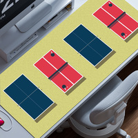 Tapis de Souris XXL Antidérapant en Caoutchouc Naturel pour Court de Tennis de Table, Tapis de Bureau Personnalisé, Tapis Créatif pour Ordinateur Portable/Clavier