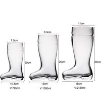 Tasse à bière en verre en forme de botte, 1 litre, tasses à boire, bouteille à bière, bouteille en verre avec balançoire