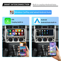 Lecteur multimédia Android 14 Android Auto 8-Core MTK8667 4G LTE DSP Wireless CarPlay & GPS Car Stereo pour FJ Cruiser 2017