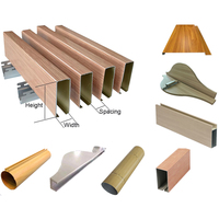 Panneaux de bardage extérieur en aluminium à grain de bois, lattes personnalisées OEM, vente en gros directe usine Foshan