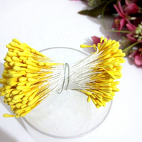 400 pièces de fleurs artificielles en gypse à double tête, mat, type fleur de malt, avec étamines et pistils de 3 mm, pour roses et pivoines, en matériau sûr, fournitures d'artisanat DIY