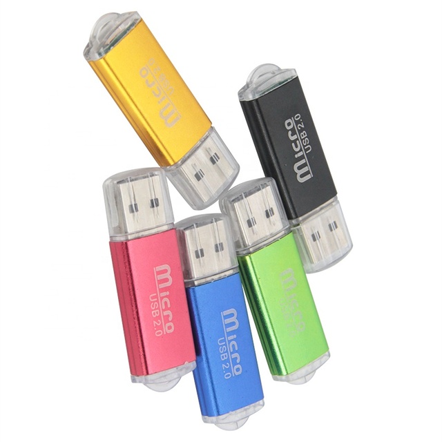 High Speed USB 2.0 Interface Card Reader Micro TF Flash SD Memory Card Reader USB Adapter for Phone PC Computer