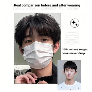 วิกผมผู้ชายผมสั้นตรงสไตล์เกาหลี แนวผมธรรมชาติ แบบเต็มศีรษะ  หมวกตาข่ายกึ่งยืดหยุ่น ใช้ได้ทุกวัน ใยทนความร้อนสูง - Product Image 5