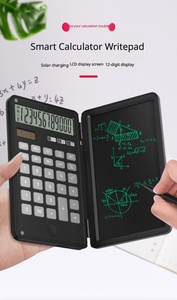 Custom OEM ODM 12 Digit Solar <strong>Calculator</strong> <strong>with</strong> LCD Writing Tablet Folding Dual Power <strong>Calculator</strong> for Office School Bulk Wholesale - Product Image 6