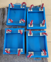 Tangkai gerak roda empat troli Platform baja tahan lama tugas berat untuk peralatan besar mebel beban 500kg dapat disesuaikan OEM